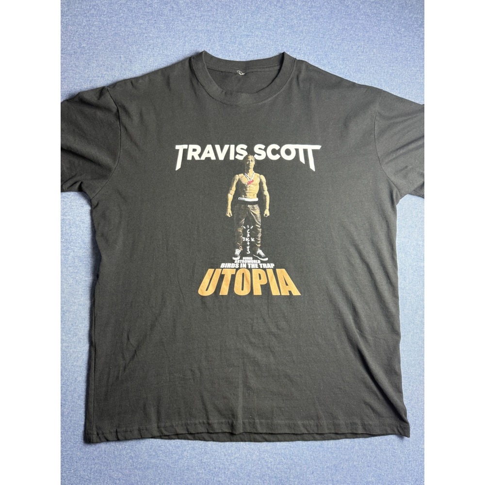 Travis Scott Utopia Circus Maximus Tour 2023 Graphic T-Shirt Black XL